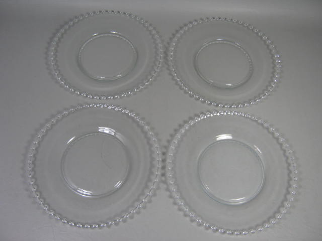 4 Vintage Imperial Glass Co Candlewick 10 1/2" Dinner Plates Set Lot No Reserve!