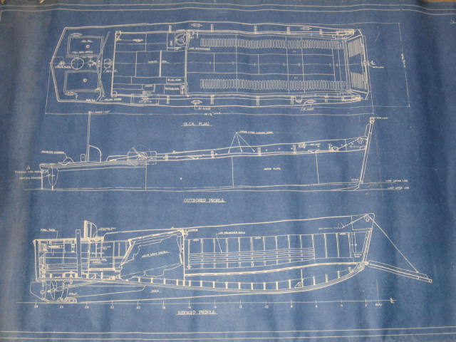 1952 LCVP US Navy Military Landing Craft Plans Drawings 1