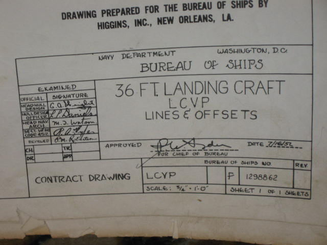 1952 LCVP US Navy Military Landing Craft Plans Drawings 8