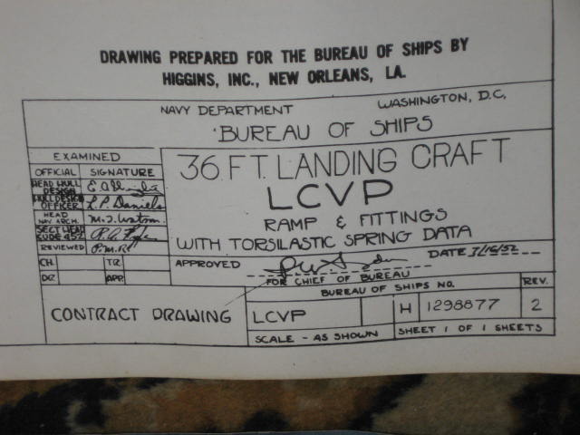 1952 LCVP US Navy Military Landing Craft Plans Drawings 9