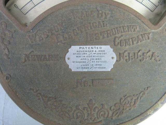 VTG Antique Weston Electrical Instrument Co Ammeter Steampunk 17598 1890