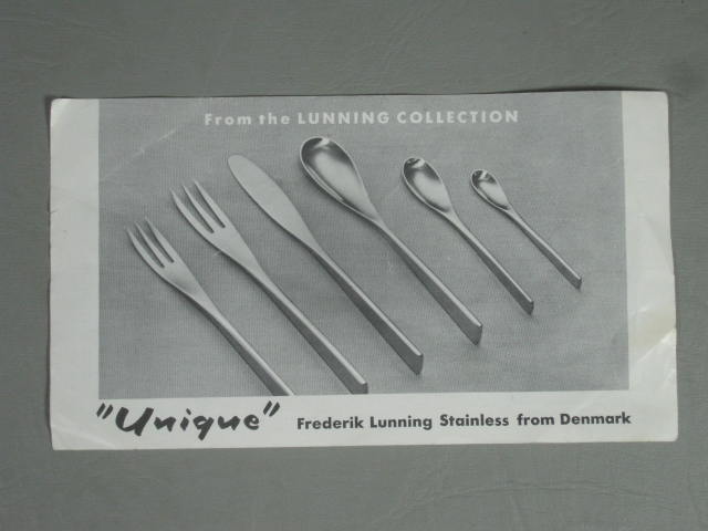 8 Vtg 1959 Johan Hagen Sival Unique Stainless Dinner Fork Set Danish Flatware NR 9