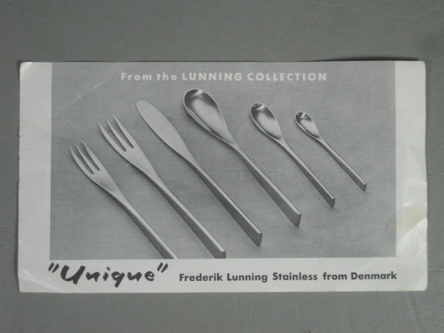 8 Vtg 1959 Johan Hagen Sival Unique Stainless Dinner Knife Set Danish Flatware 6