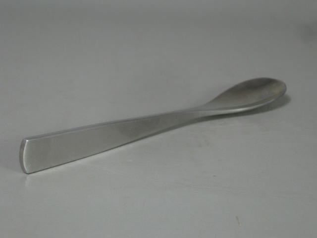 8 Vtg 1959 Johan Hagen Sival Unique Stainless Teaspoon Spoon Set Danish Flatware 6
