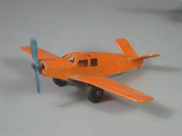 5 Vtg Tootsietoy Metal Airplanes Beechcraft Bonanza Piper Cub P-38 + Navion NR! 1
