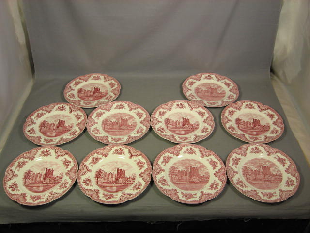 10 Johnson Bros Old Britain Castles Dinner Plates Set 2
