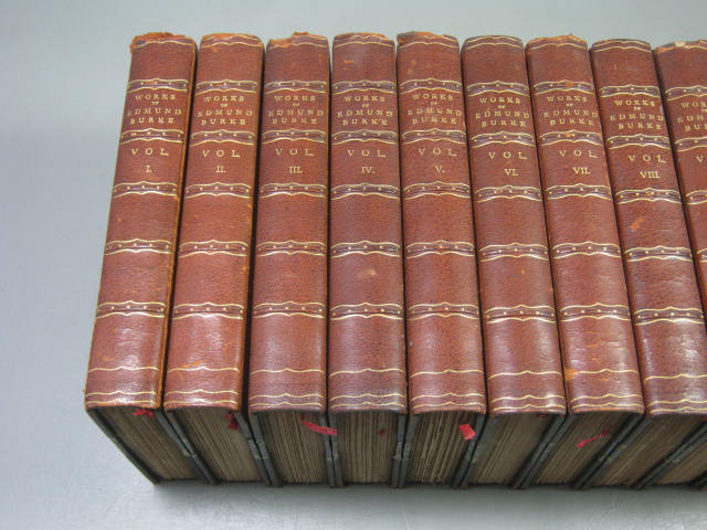 12 The Works Of Edmund Burke 1901 Beaconsfield Edition #41/1000 Leather Marbled 1
