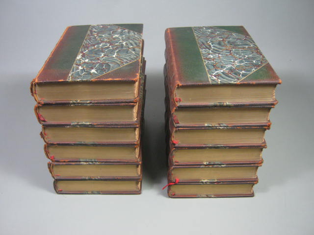 12 The Works Of Edmund Burke 1901 Beaconsfield Edition #41/1000 Leather Marbled 5