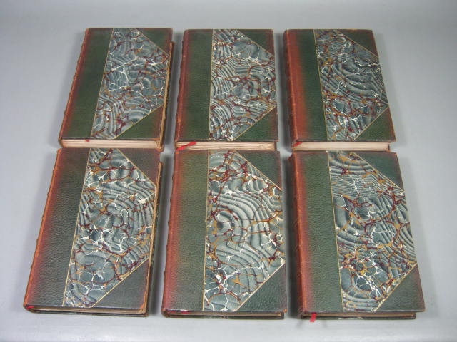 12 The Works Of Edmund Burke 1901 Beaconsfield Edition #41/1000 Leather Marbled 6