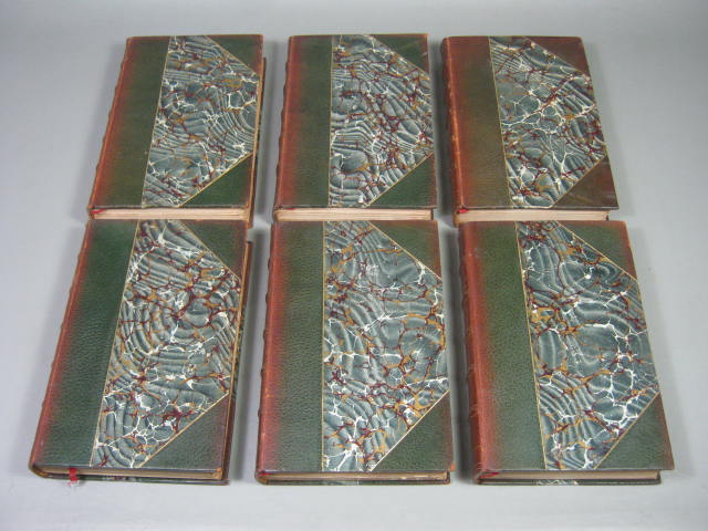 12 The Works Of Edmund Burke 1901 Beaconsfield Edition #41/1000 Leather Marbled 8