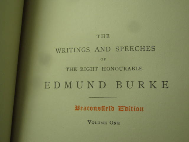 12 The Works Of Edmund Burke 1901 Beaconsfield Edition #41/1000 Leather Marbled 11