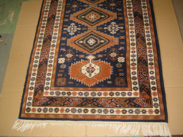 Vtg Golden Looms Of India Hand Woven Oriental Wool Runner Rug Carpet 13