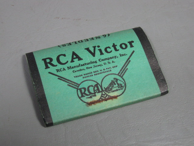 180+/- NOS Vtg RCA Victor Chromium Phonograph Record Player Needles Original Box 4