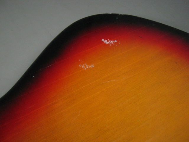 Vintage Electric Guitar Made In Japan Sunburst 1960/70s Rare Single Coil Teisco 12