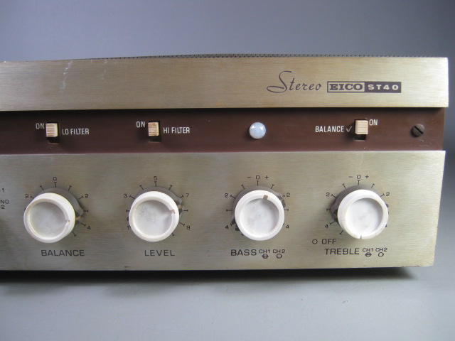 1963 Vintage Eico ST40 Stereo Tube Amplifier Original Parts Audio Equipment NR! 2