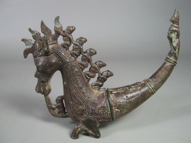 2 Batak Bronze Cast Seahorses Horse Medicine Holder Container Indonesia Art Toba 1