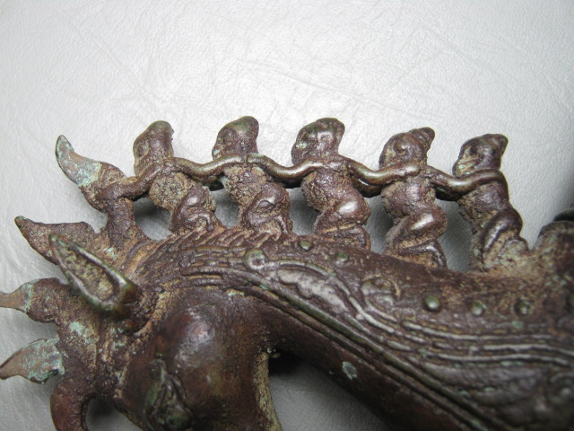 2 Batak Bronze Cast Seahorses Horse Medicine Holder Container Indonesia Art Toba 4