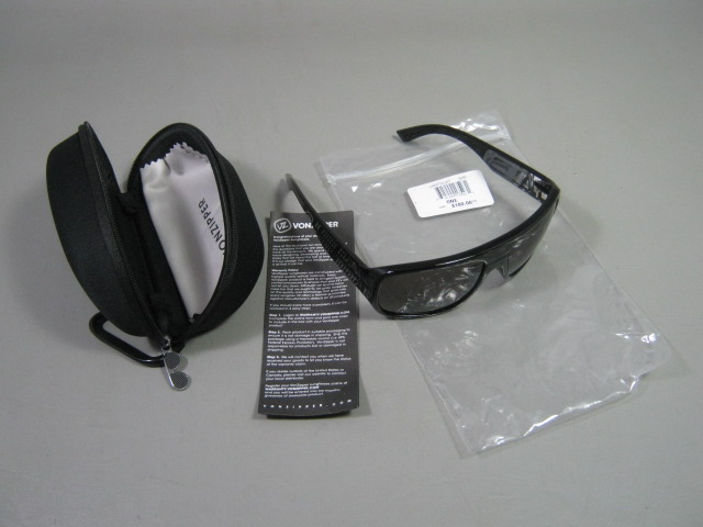 New Von Zipper Gatti Meloptics VP Polarized Sunglasses Black Gloss SMPFNGAT-BMP