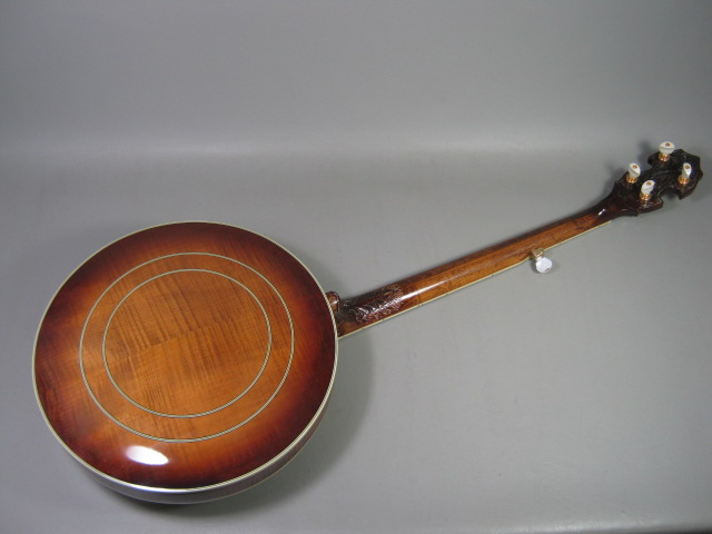 Highland Banjo 5 String Maple Japanese Ornate Neck W/ Resonator Hard Shell Case 4