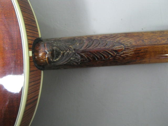 Highland Banjo 5 String Maple Japanese Ornate Neck W/ Resonator Hard Shell Case 6