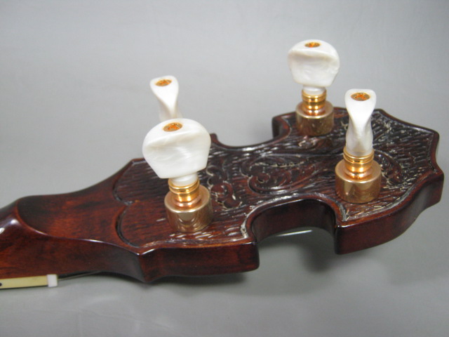 Highland Banjo 5 String Maple Japanese Ornate Neck W/ Resonator Hard Shell Case 9