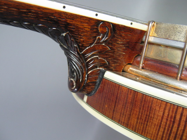 Highland Banjo 5 String Maple Japanese Ornate Neck W/ Resonator Hard Shell Case 10