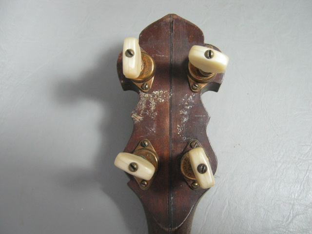 Leedy Solo Tone Gold Plated 4 String Tenor Jazz Banjo Resonator W/Hard Case NR! 6