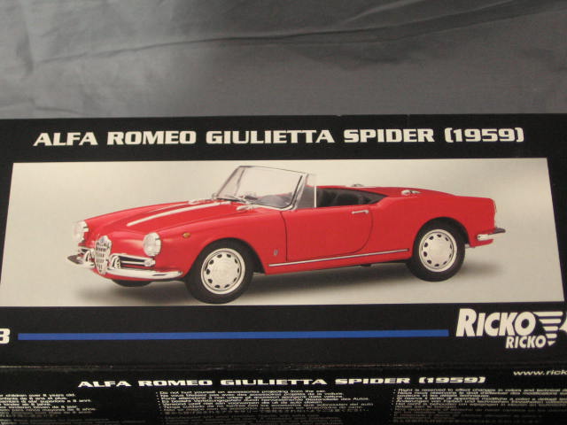 Ricko Alfa Romeo Spider Maserati Berlinetta Diecast Car 7