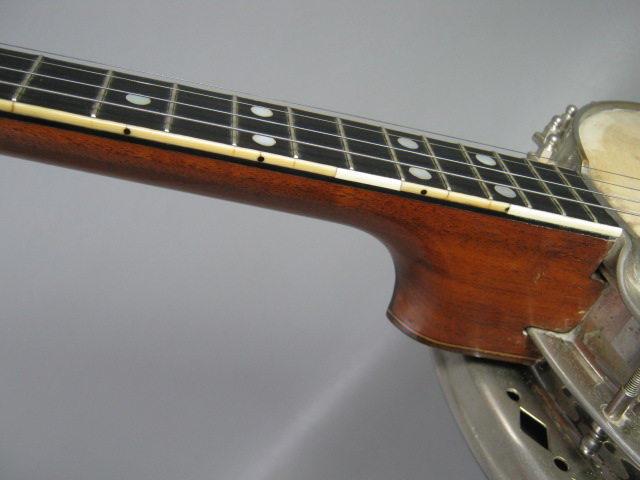 Vintage Leedy Solo Tone 4 String Tenor Jazz Banjo W/ Resonator Elton Tail + Case 13