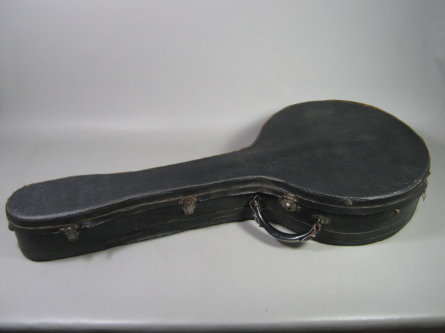 Vintage Leedy Solo Tone 4 String Tenor Jazz Banjo W/ Resonator Elton Tail + Case 15