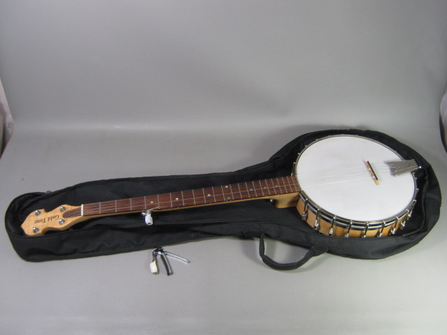 Gold Tone 5 String Open Back Banjo W/ Case Maple Remo Head Mother Of Pearl NR!