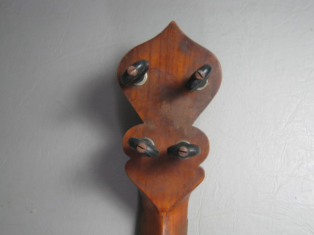 Vintage Antique 5 String Piccolo Scale Banjo Amrawco Calf Head Iron Cross Peg NR 3