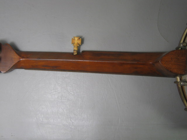 Vintage Antique 5 String Piccolo Scale Banjo Amrawco Calf Head Iron Cross Peg NR 6