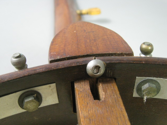 Vintage Antique 5 String Piccolo Scale Banjo Amrawco Calf Head Iron Cross Peg NR 15