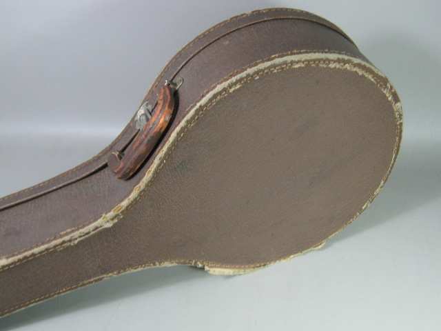 Vintage Antique 5 String Piccolo Scale Banjo Amrawco Calf Head Iron Cross Peg NR 17
