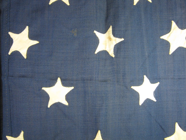 Antique Mid-1800s Lamprell & Marble Boston 13-Star Handsewn U.S US American Flag 2