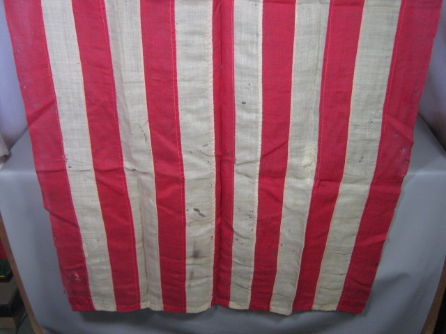 Antique Mid-1800s Lamprell & Marble Boston 13-Star Handsewn U.S US American Flag 4