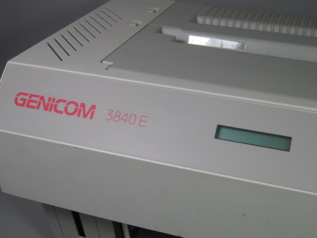 Genicom 3840 E Wide Carriage High Speed Serial Dot Matrix Impact Printer +Ribbon 1