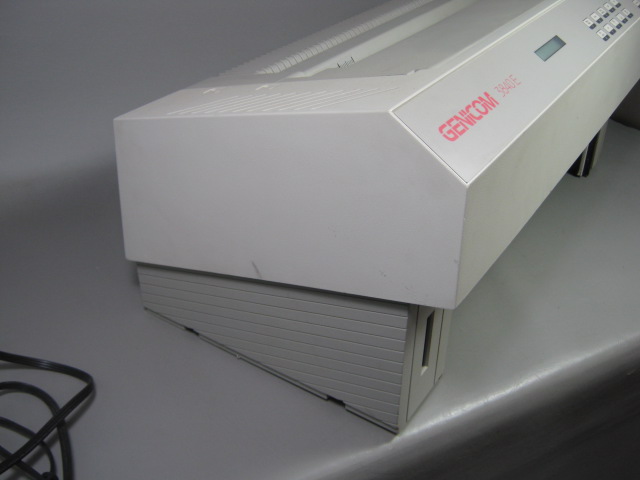 Genicom 3840 E Wide Carriage High Speed Serial Dot Matrix Impact Printer +Ribbon 6