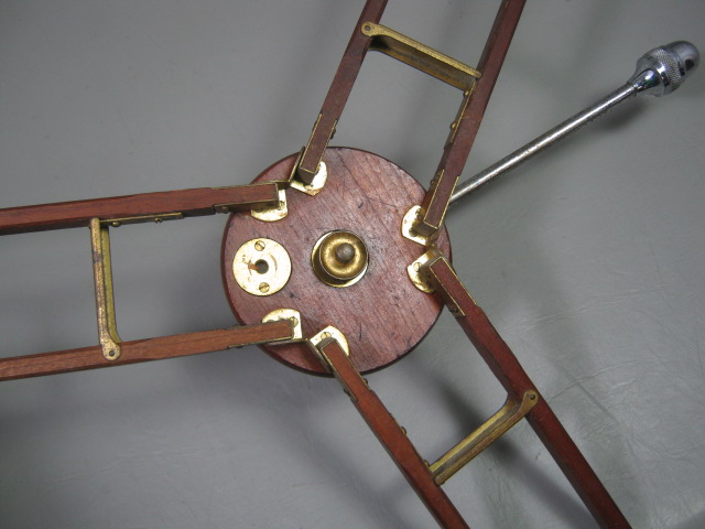 Vtg Folmer Graflex Crown No 1 Wood + Brass Camera Tripod Panrite Universal Head 8