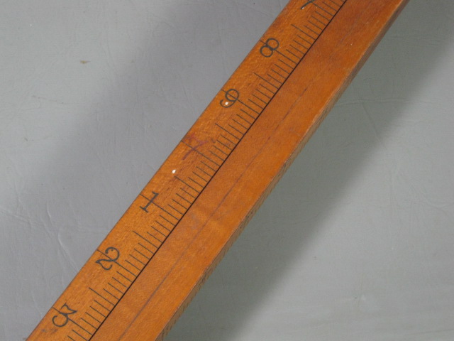 Vtg W. & L.E. Gurley Wooden Wood & Brass Survey Transit Rod Measuring Pole Stick 5