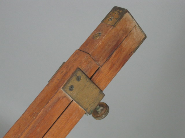 Vtg W. & L.E. Gurley Wooden Wood & Brass Survey Transit Rod Measuring Pole Stick 7