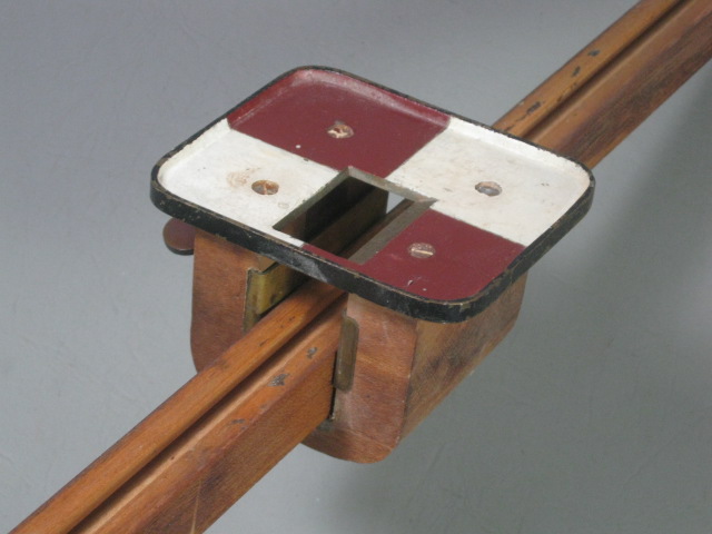 Vtg W. & L.E. Gurley Wooden Wood & Brass Survey Transit Rod Measuring Pole Stick 9