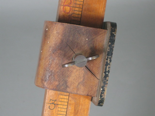 Vtg W. & L.E. Gurley Wooden Wood & Brass Survey Transit Rod Measuring Pole Stick 10