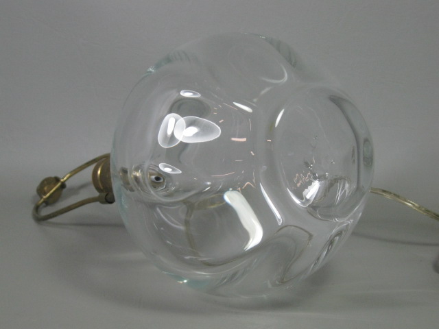 Simon Pearce Vermont Studio Art Glass Handblown Blown Shelburne Lamp Glassware 4