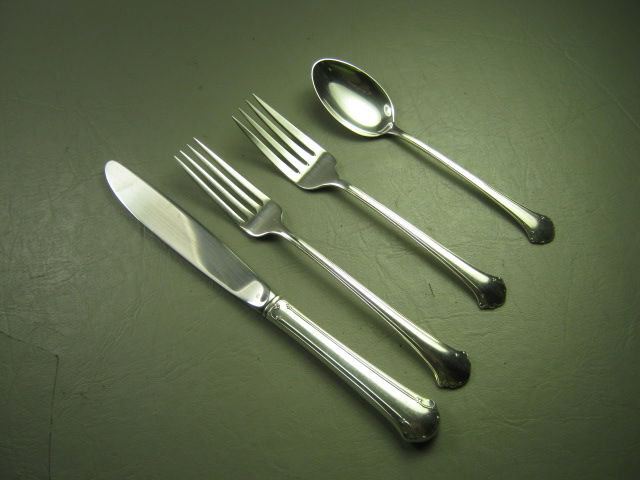 4-Pc Towle Chippendale Sterling Silver Place Setting 2 Forks Knife Spoon 6 oz NR