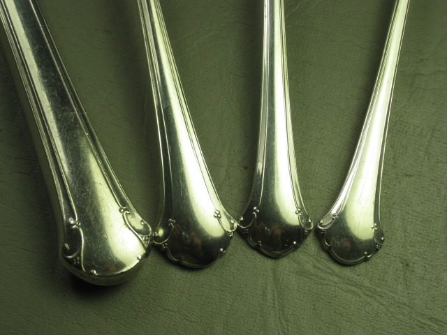 4-Pc Towle Chippendale Sterling Silver Place Setting 2 Forks Knife Spoon 6 oz NR 1