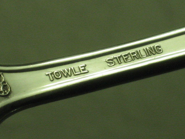 4-Pc Towle Chippendale Sterling Silver Place Setting 2 Forks Knife Spoon 6 oz NR 5
