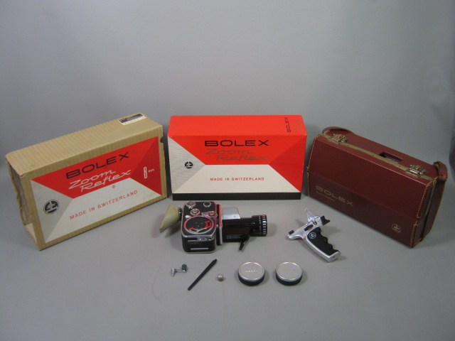 Bolex Paillard P1 Zoom Reflex 8mm Movie Camera Som Berthiot Pan-Cinor Lens Case+