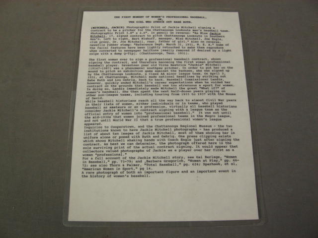 Original 1931 Jackie Mitchell Baseball Contract Photo Babe Ruth Lou Gehrig 7